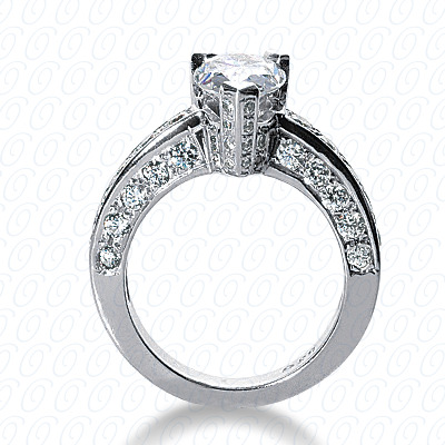 Diamondbayou.com 1.08 CT. 14 Karat Pink Gold Fancy Cut Diamond <br>Engagement Ring Engagement Rings Style