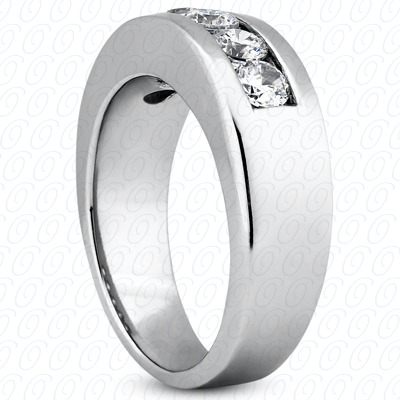 Diamondbayou.com 1.25 CT. 14 Karat Pink Gold Wedding Bands Cut Diamond <br>Engagement Ring Mens Rings Style