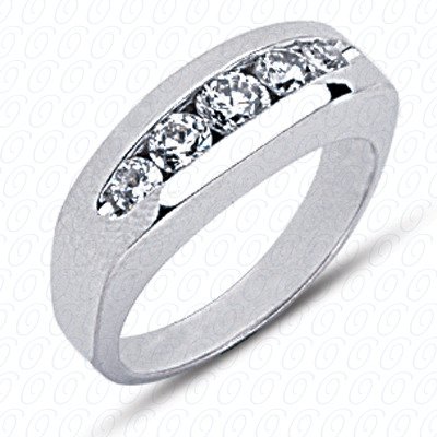 Diamondbayou.com 0.77 CT. 14 Karat Pink Gold Wedding Bands Cut Diamond <br>Engagement Ring Mens Rings Style