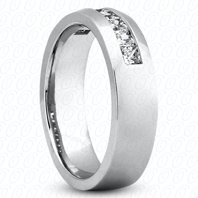 Diamondbayou.com 0.98 CT. 14 Karat Pink Gold Wedding Bands Cut Diamond <br>Engagement Ring Mens Rings Style