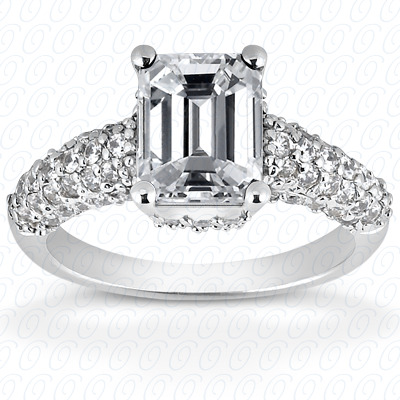 Diamondbayou.com 0.72 CT. 14 Karat Pink Gold Fancy Cut Diamond <br>Engagement Ring Engagement Rings Style