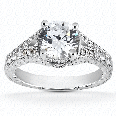 Diamondbayou.com 0.27 CT. 14 Karat Pink Gold Fancy Cut Diamond <br>Engagement Ring Engagement Rings Style