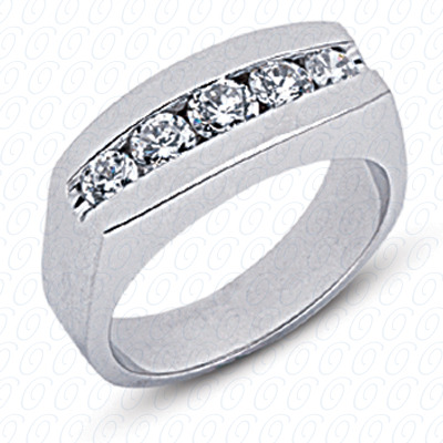 Diamondbayou.com 1.14 CT. 14 Karat Pink Gold Wedding Bands Cut Diamond <br>Engagement Ring Mens Rings Style