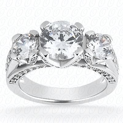 Diamondbayou.com 0.83 CT. 14 Karat Pink Gold Fancy Cut Diamond <br>Engagement Ring Engagement Rings Style