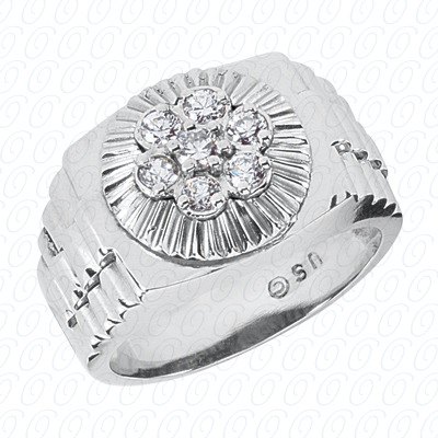 Diamondbayou.com 0.52 CT. 14 Karat Pink Gold Fancy Styles Cut Diamond <br>Engagement Ring Mens Rings Style