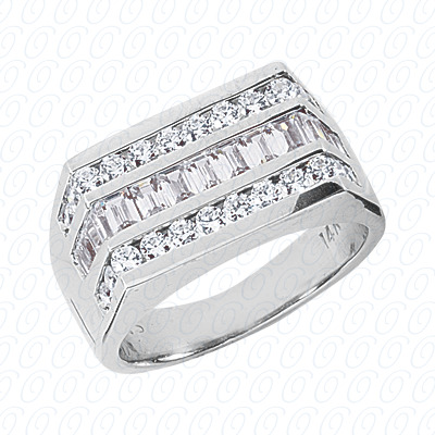 Diamondbayou.com 1.73 CT. 14 Karat Pink Gold Fancy Styles Cut Diamond <br>Engagement Ring Mens Rings Style