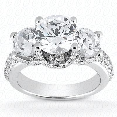 Diamondbayou.com 1.54 CT. 14 Karat Pink Gold Fancy Cut Diamond <br>Engagement Ring Engagement Rings Style