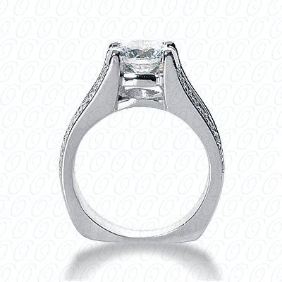 Diamondbayou.com 0.32 CT. 14 Karat Pink Gold Fancy Cut Diamond <br>Engagement Ring Engagement Rings Style