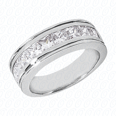 Diamondbayou.com 2.43 CT. 14 Karat Pink Gold Wedding Bands Cut Diamond <br>Engagement Ring Mens Rings Style