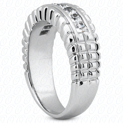 Diamondbayou.com 1.36 CT. 14 Karat Pink Gold Wedding Bands Cut Diamond <br>Engagement Ring Mens Rings Style