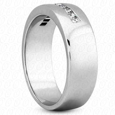 Diamondbayou.com 0.63 CT. 14 Karat Pink Gold Wedding Bands Cut Diamond <br>Engagement Ring Mens Rings Style
