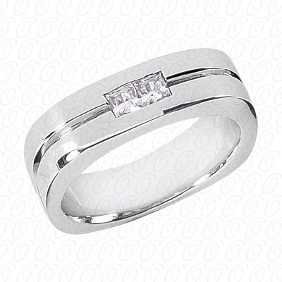 Diamondbayou.com 0.34 CT. 14 Karat Pink Gold Wedding Bands Cut Diamond <br>Engagement Ring Mens Rings Style