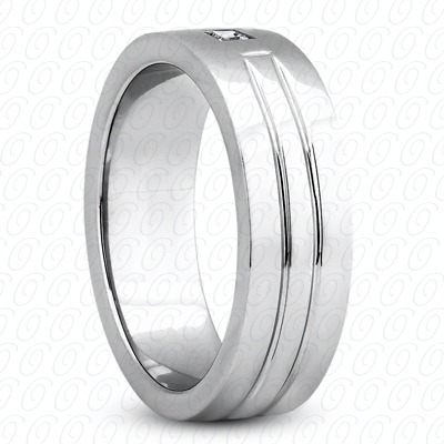 Diamondbayou.com 0.10 CT. 14 Karat Pink Gold Wedding Bands Cut Diamond <br>Engagement Ring Mens Rings Style