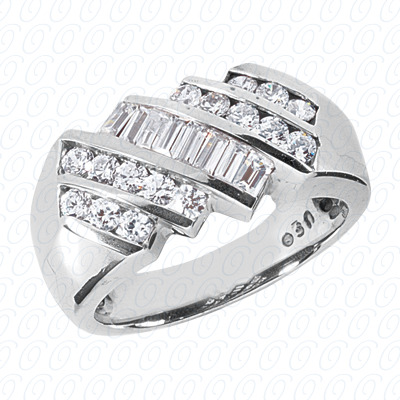 Diamondbayou.com 1.28 CT. 14 Karat Pink Gold Fancy Styles Cut Diamond <br>Engagement Ring Mens Rings Style