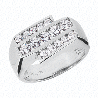 Diamondbayou.com 1.25 CT. 14 Karat Pink Gold Fancy Styles Cut Diamond <br>Engagement Ring Mens Rings Style