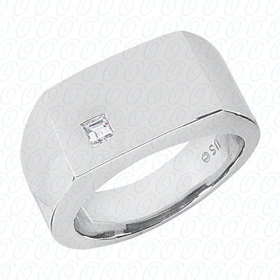 Diamondbayou.com 0.14 CT. 14 Karat Pink Gold Solitaires Cut Diamond <br>Engagement Ring Mens Rings Style