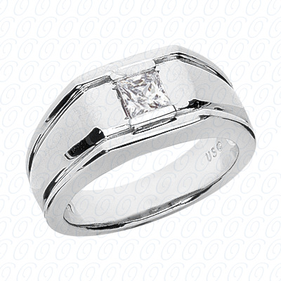 Diamondbayou.com 0.40 CT. 14 Karat Pink Gold Solitaires Cut Diamond <br>Engagement Ring Mens Rings Style
