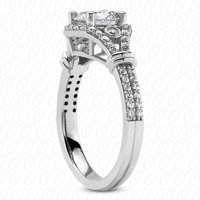 0.28 CT. 14 Karat Pink Gold Round Cut Diamond Engagement Ring HALO Style
