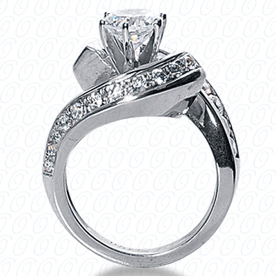 Diamondbayou.com 1.46 CT. 14 Karat Pink Gold Fancy Cut Diamond <br>Engagement Ring Engagement Rings Style