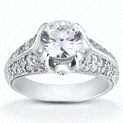 Diamondbayou.com 0.40 CT. 14 Karat Pink Gold Fancy Cut Diamond <br>Engagement Ring Engagement Rings Style