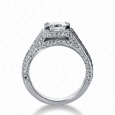 Diamondbayou.com 0.73 CT. 14 Karat Pink Gold Fancy Cut Diamond <br>Engagement Ring Engagement Rings Style
