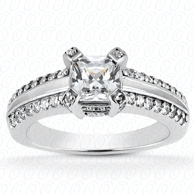 Diamondbayou.com 0.39 CT. 14 Karat Pink Gold Fancy Cut Diamond <br>Engagement Ring Engagement Rings Style