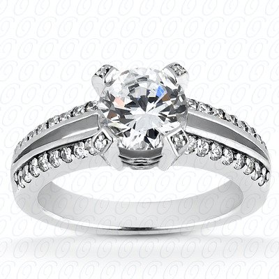 Diamondbayou.com 0.43 CT. 14 Karat Pink Gold Fancy Cut Diamond <br>Engagement Ring Engagement Rings Style