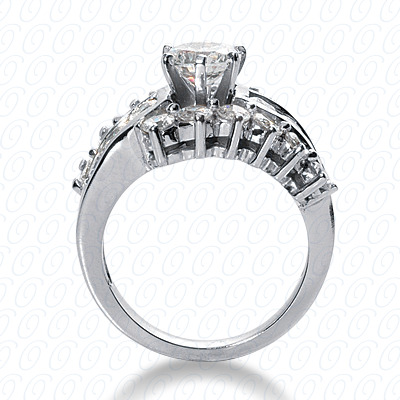 Diamondbayou.com 1.68 CT. 14 Karat Pink Gold Fancy Cut Diamond <br>Engagement Ring Engagement Rings Style