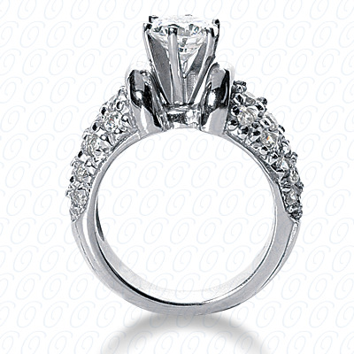 Diamondbayou.com 1.13 CT. 14 Karat Pink Gold Fancy Cut Diamond <br>Engagement Ring Engagement Rings Style