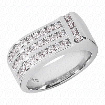 Diamondbayou.com 1.10 CT. 14 Karat Pink Gold Fancy Styles Cut Diamond <br>Engagement Ring Mens Rings Style