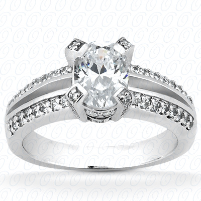 Diamondbayou.com 0.42 CT. 14 Karat Pink Gold Fancy Cut Diamond <br>Engagement Ring Engagement Rings Style