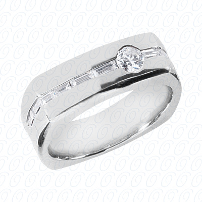 Diamondbayou.com 0.67 CT. 14 Karat Pink Gold Wedding Bands Cut Diamond <br>Engagement Ring Mens Rings Style