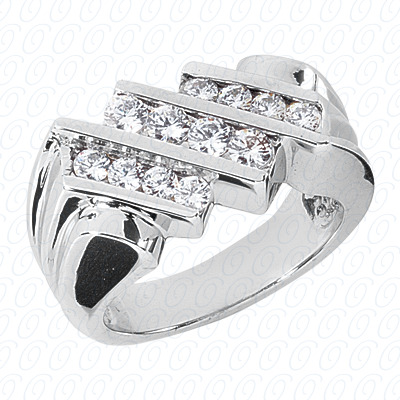 Diamondbayou.com 1.04 CT. 14 Karat Pink Gold Fancy Styles Cut Diamond <br>Engagement Ring Mens Rings Style
