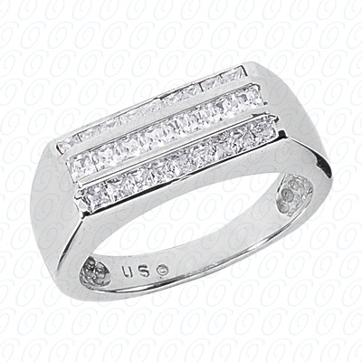 Diamondbayou.com 1.05 CT. 14 Karat Pink Gold Fancy Styles Cut Diamond <br>Engagement Ring Mens Rings Style