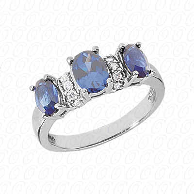 14KP Combination 1.15 CT. Color Stone Rings