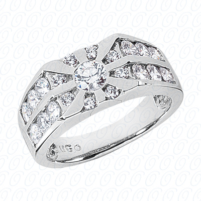 Diamondbayou.com 1.59 CT. 14 Karat Pink Gold Fancy Styles Cut Diamond <br>Engagement Ring Mens Rings Style