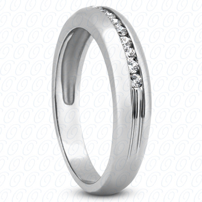 Diamondbayou.com 0.23 CT. 14 Karat Pink Gold Wedding Bands Cut Diamond <br>Engagement Ring Mens Rings Style