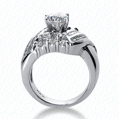 Diamondbayou.com 1.26 CT. 14 Karat Pink Gold Fancy Cut Diamond <br>Engagement Ring Engagement Rings Style
