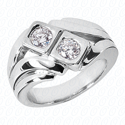 Diamondbayou.com 0.80 CT. 14 Karat Pink Gold Fancy Styles Cut Diamond <br>Engagement Ring Mens Rings Style