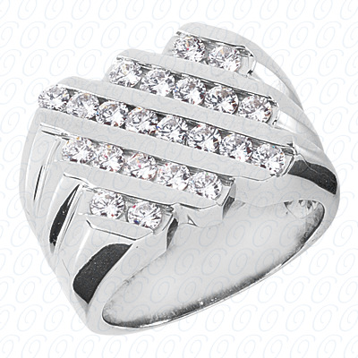 Diamondbayou.com 1.54 CT. 14 Karat Pink Gold Fancy Styles Cut Diamond <br>Engagement Ring Mens Rings Style