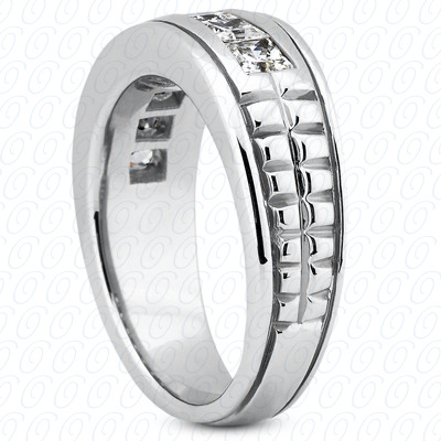 Diamondbayou.com 2.10 CT. 14 Karat Pink Gold Wedding Bands Cut Diamond <br>Engagement Ring Mens Rings Style