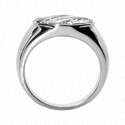 Diamondbayou.com 0.35 CT. 14 Karat Pink Gold Fancy Styles Cut Diamond <br>Engagement Ring Mens Rings Style