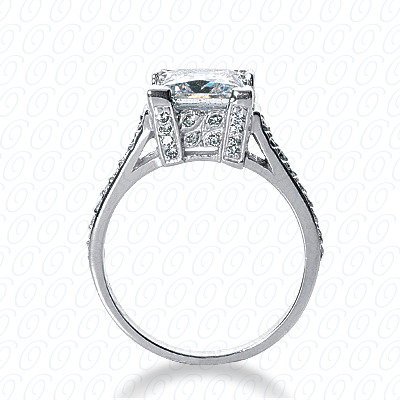 Diamondbayou.com 0.38 CT. 14 Karat Pink Gold Fancy Cut Diamond <br>Engagement Ring Engagement Rings Style