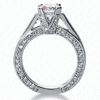 Diamondbayou.com 1.18 CT. 14 Karat Pink Gold Fancy Cut Diamond <br>Engagement Ring Engagement Rings Style
