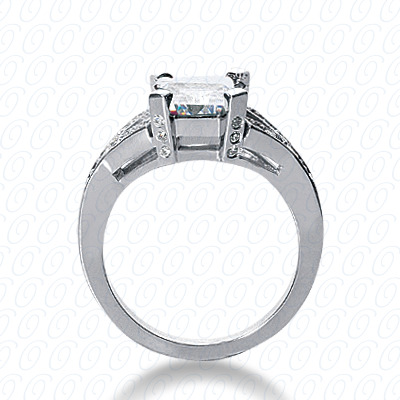 Diamondbayou.com 0.25 CT. 14 Karat Pink Gold Fancy Cut Diamond <br>Engagement Ring Engagement Rings Style