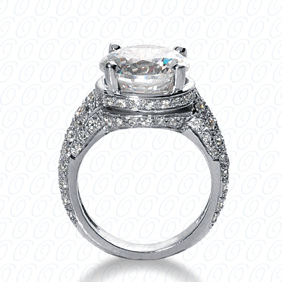 Diamondbayou.com 1.34 CT. 14 Karat Pink Gold Fancy Cut Diamond <br>Engagement Ring Engagement Rings Style