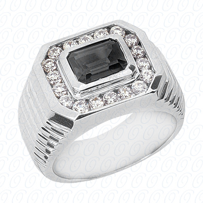 Diamondbayou.com 0.72 CT. 14 Karat Pink Gold Fancy Styles Cut Diamond <br>Engagement Ring Mens Rings Style