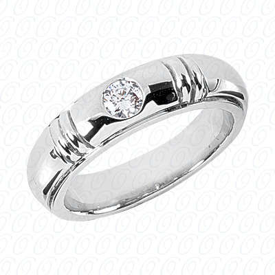 Diamondbayou.com 0.40 CT. 14 Karat Pink Gold Wedding Bands Cut Diamond <br>Engagement Ring Mens Rings Style