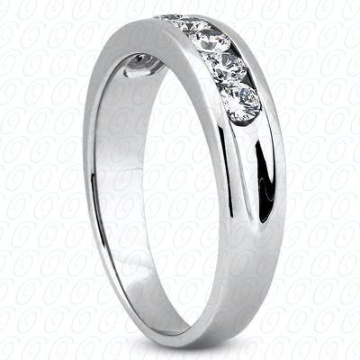 Diamondbayou.com 0.49 CT. 14 Karat Pink Gold Wedding Bands Cut Diamond <br>Engagement Ring Mens Rings Style