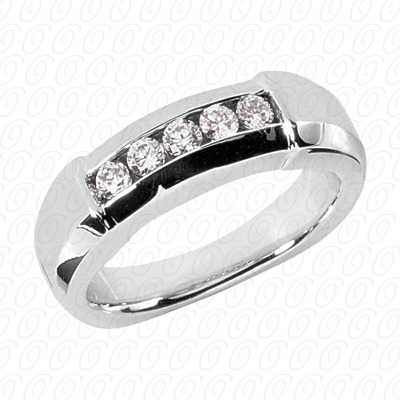 Diamondbayou.com 0.45 CT. 14 Karat Pink Gold Wedding Bands Cut Diamond <br>Engagement Ring Mens Rings Style